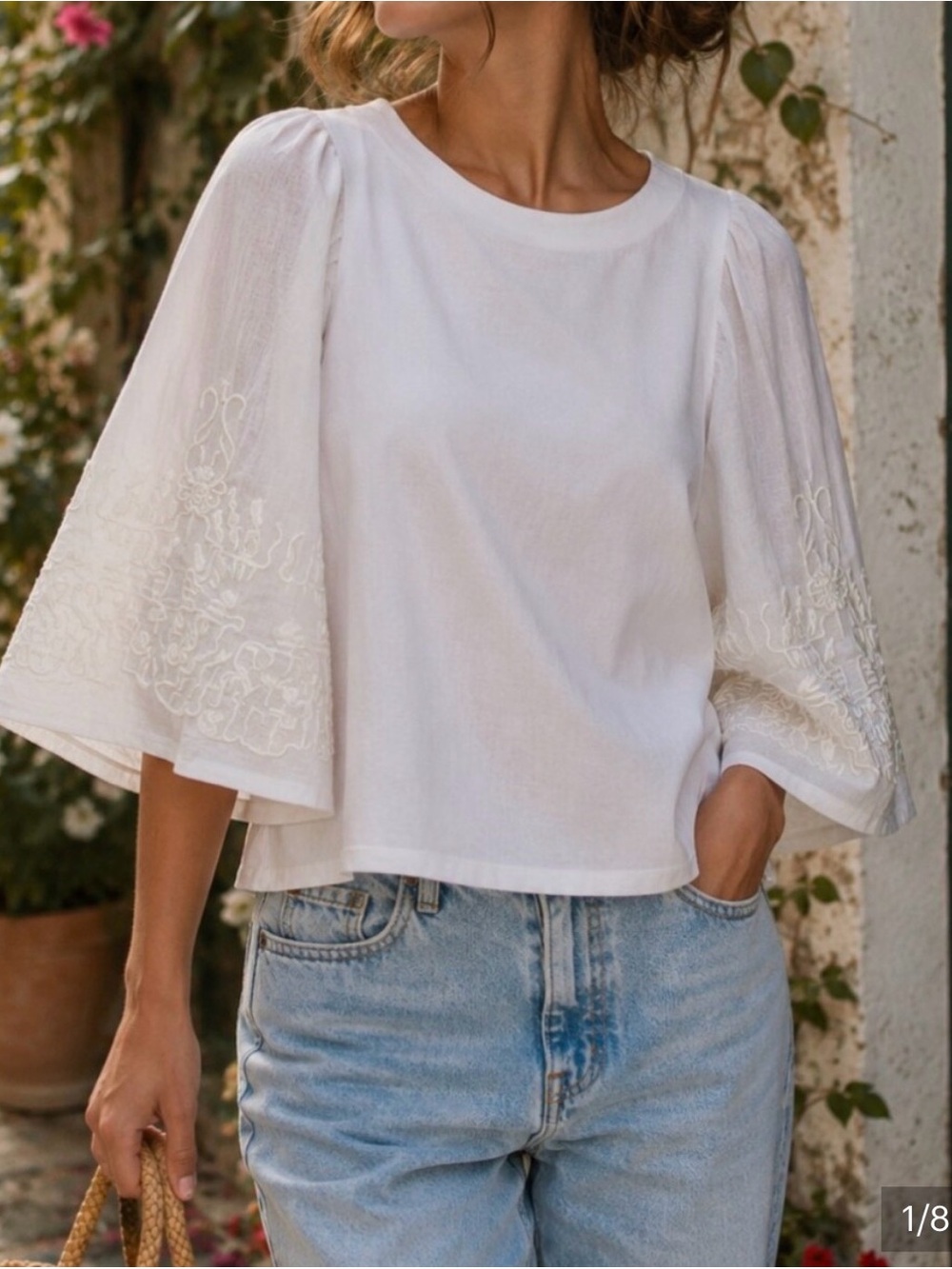 NWT! Anthropologie Eri + Ali Kathleen Embroidered Blouse XS